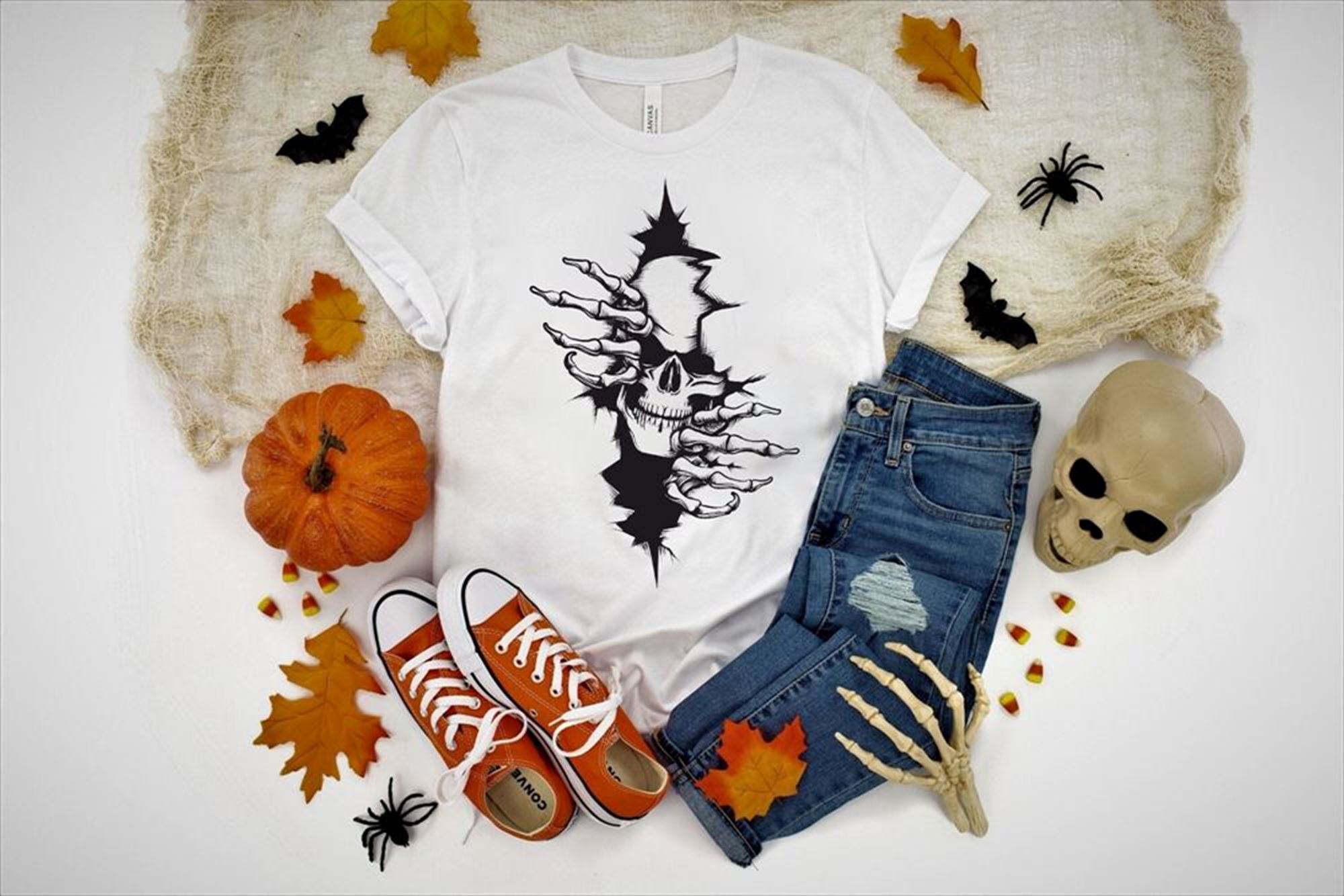 Skull In The Wall Shirt Skull Came Out Of The Chest Halloween Shirt Skeleton Shirt Skull Shirt Ghost Shirt Horror Shirt Spooky