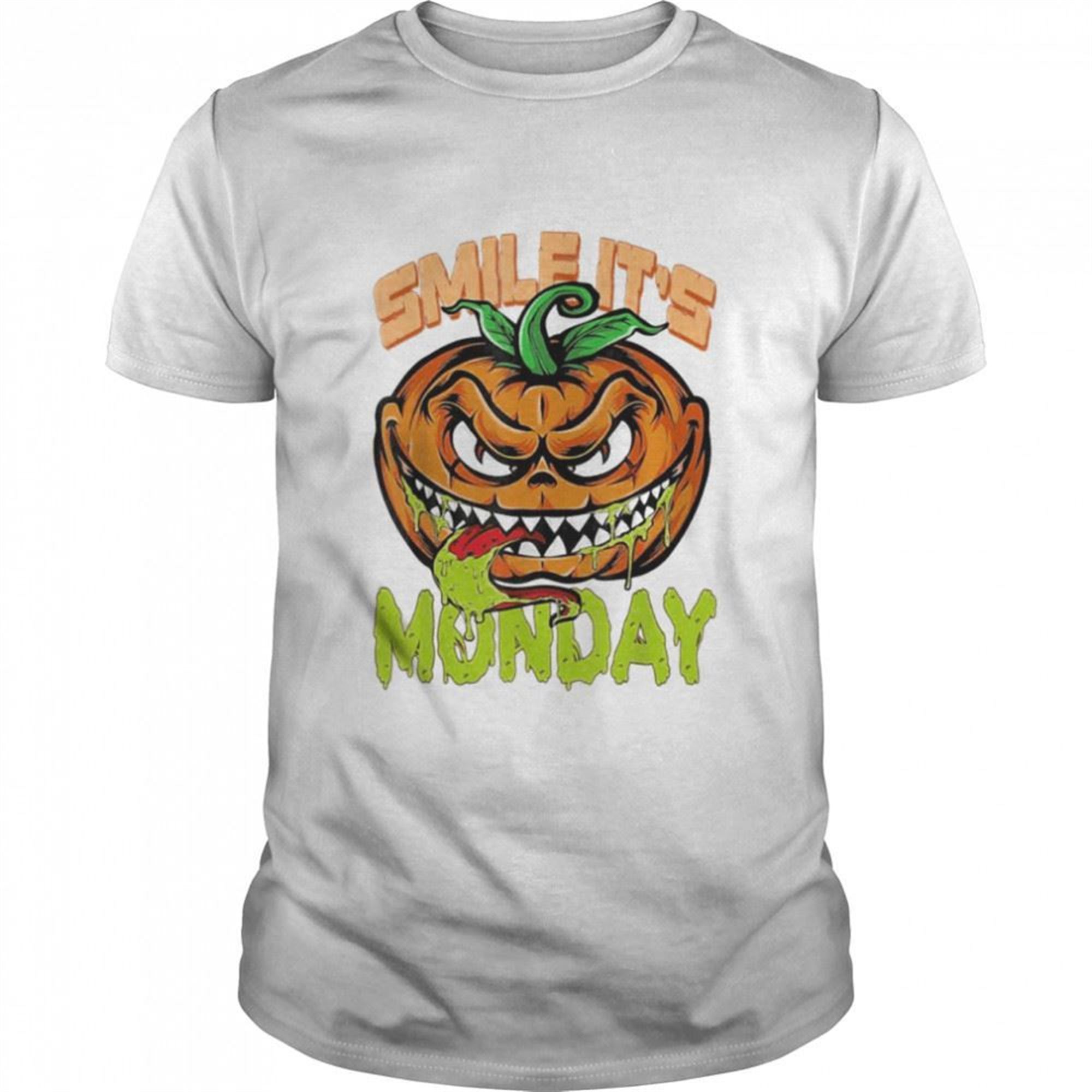 Smile Its Monday Halloween Happy Pumpkin T-shirt