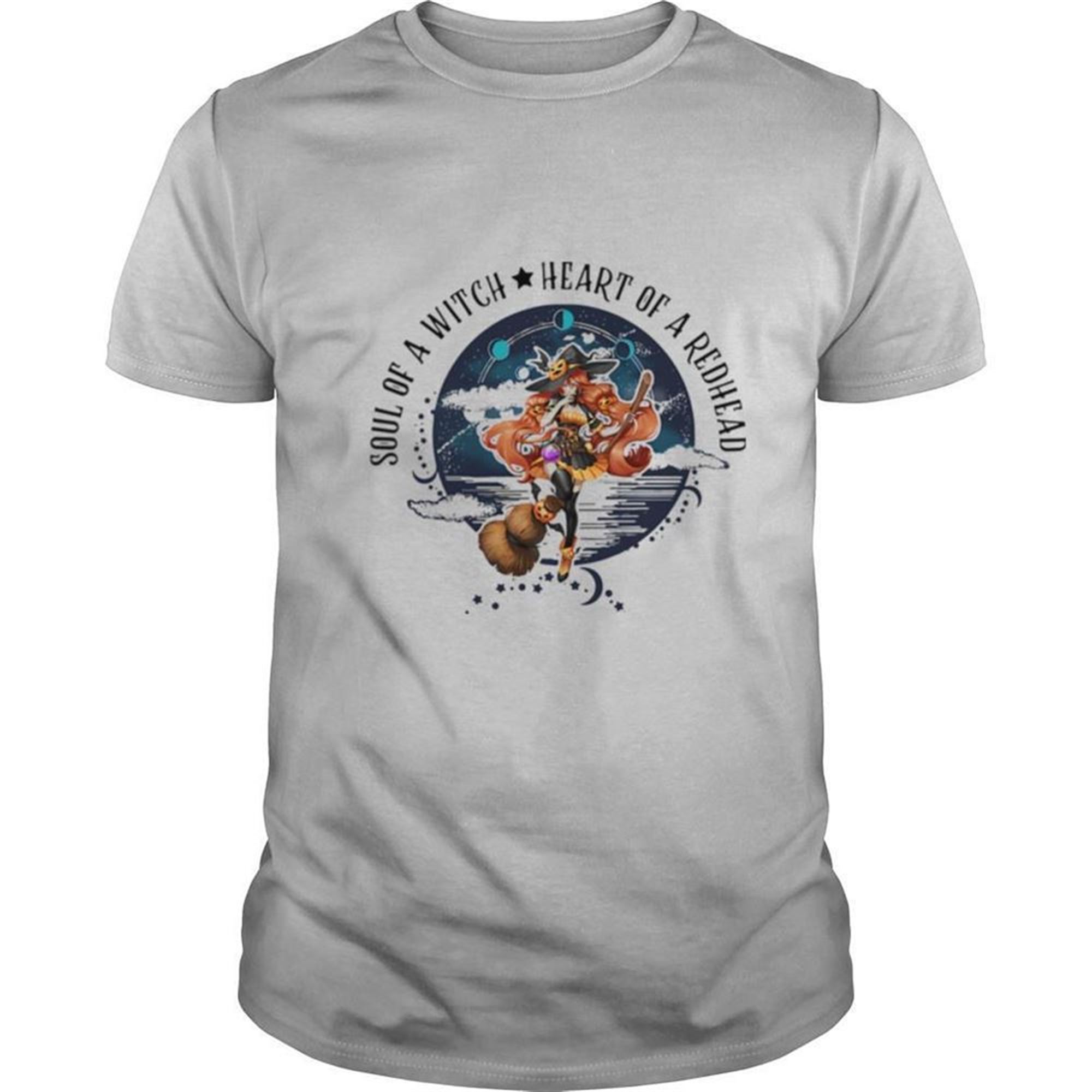 Soul Of A Witch Heart Of A Redhead Halloween Shirt