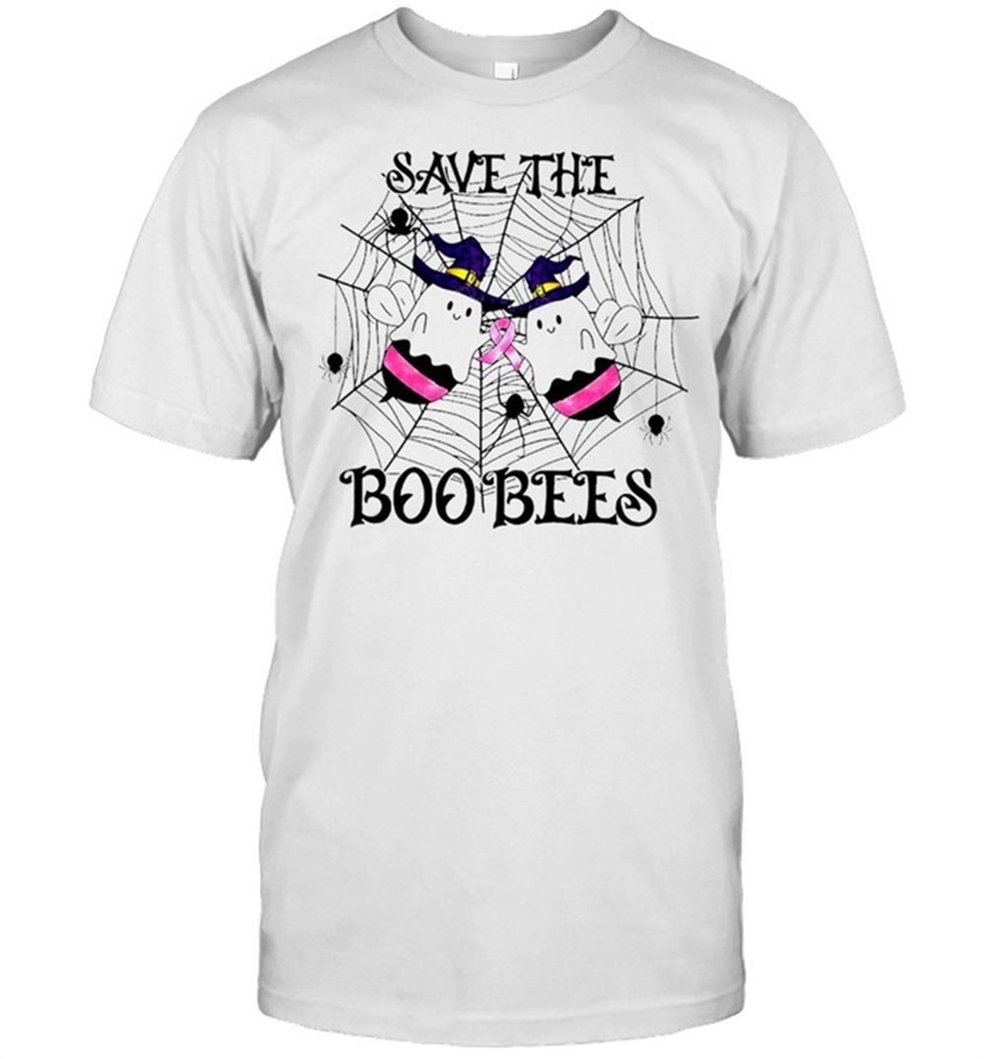 Spiderweb Save The Boo Bees Halloween T-shirt