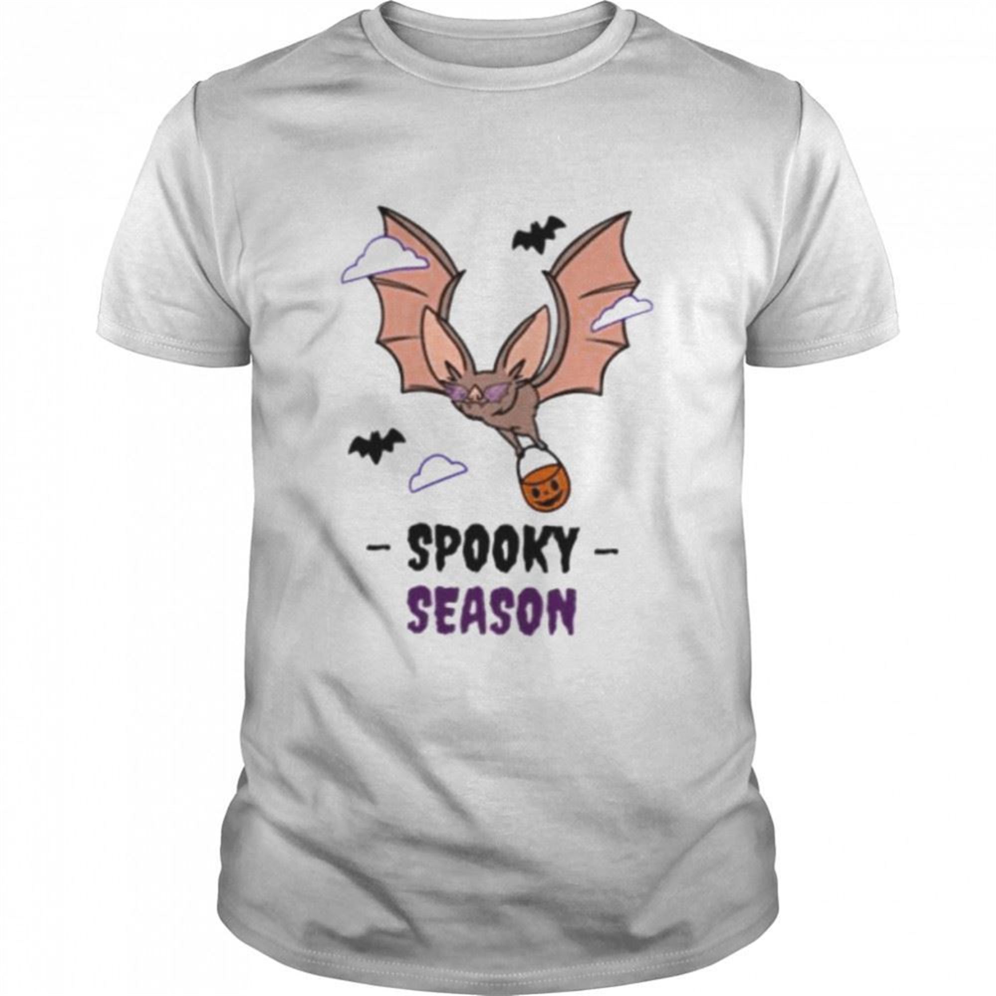 Spooky Season Bat Halloween Illustration Shirt