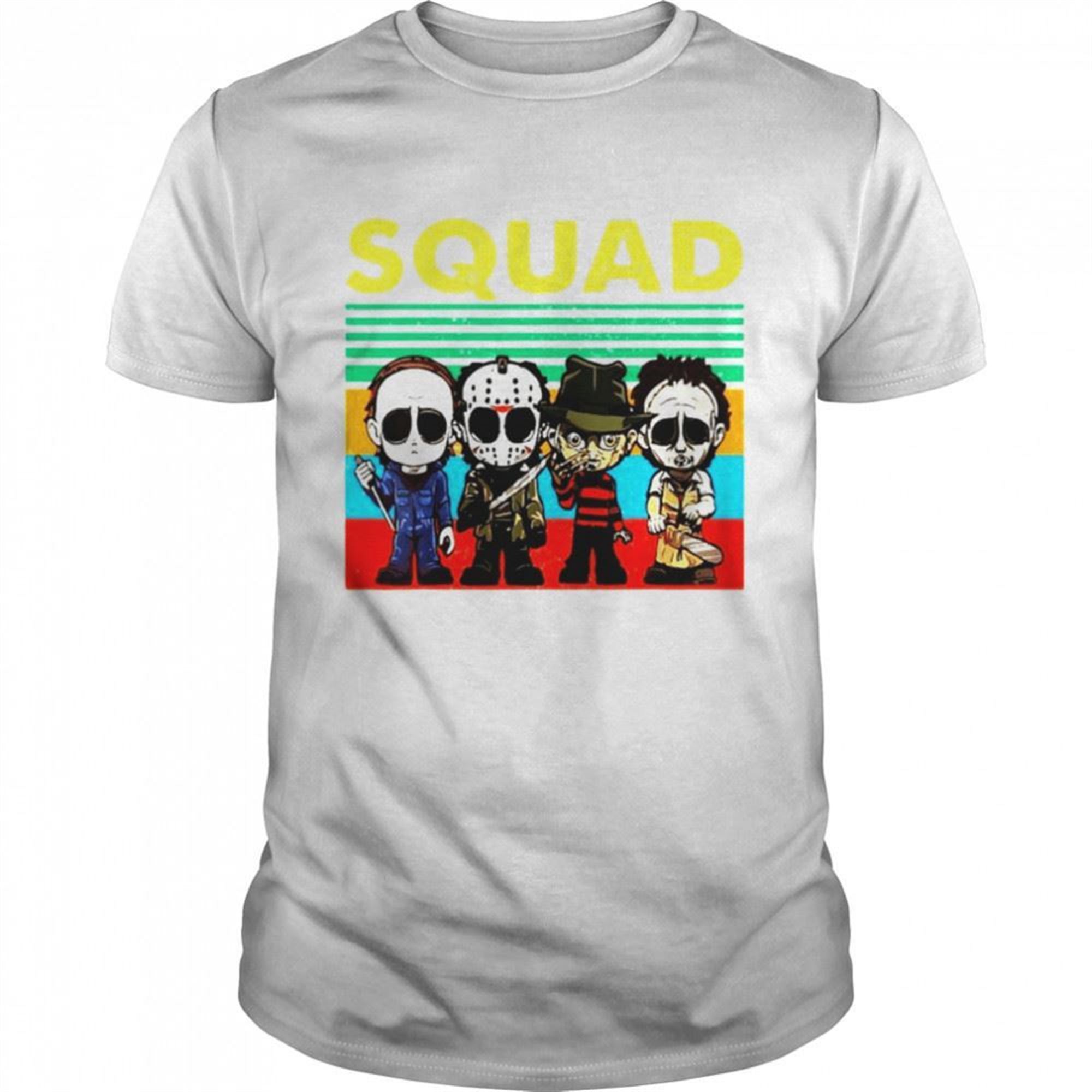 Squad Horror Character Horror Movies Fan Lover Halloween Shirt