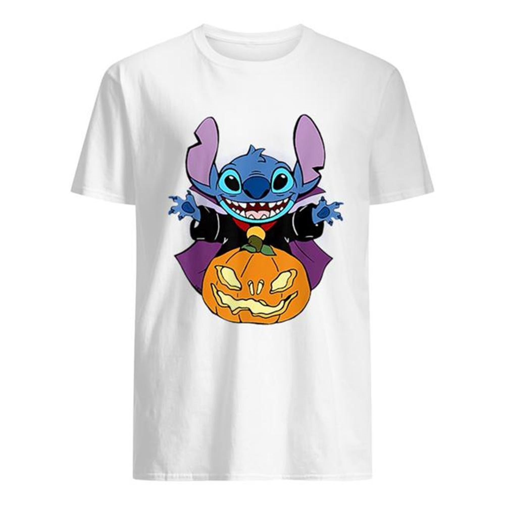 Stitch And Pumpkin Halloween Shirt