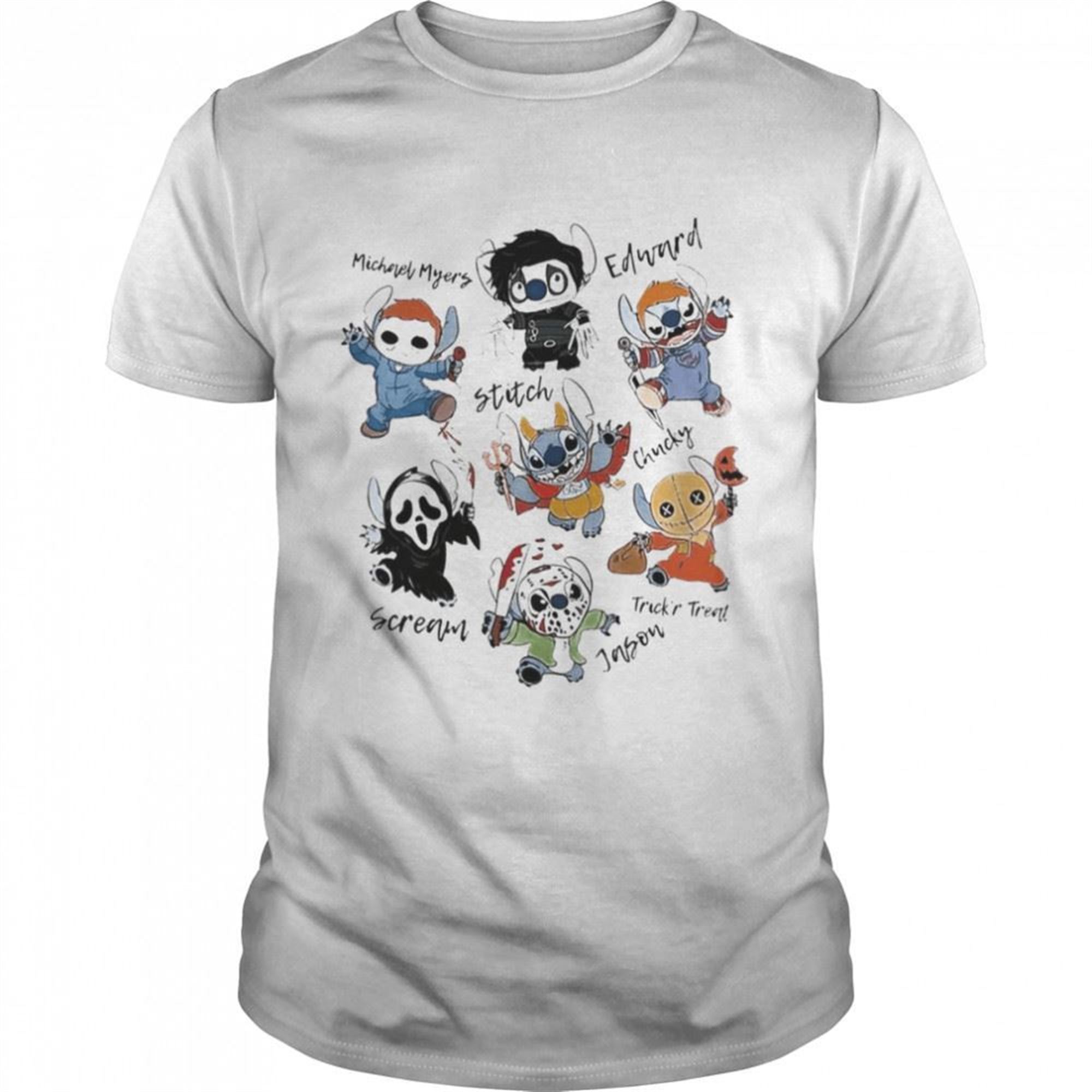 Stitch X Horror Halloween Famous Films Shirt