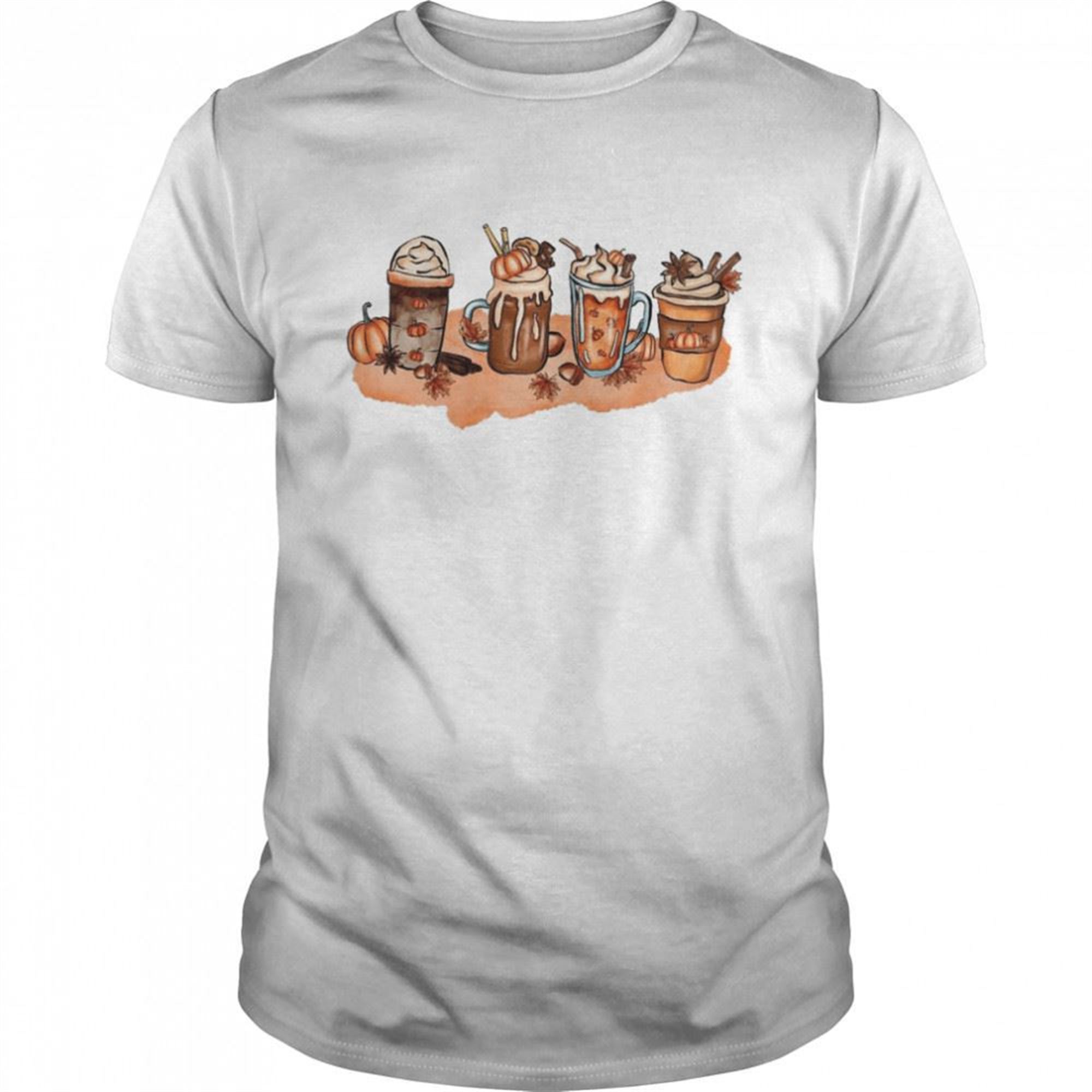 Sweatshirt Autumn Pumpkin Coffee Halloween Shirt