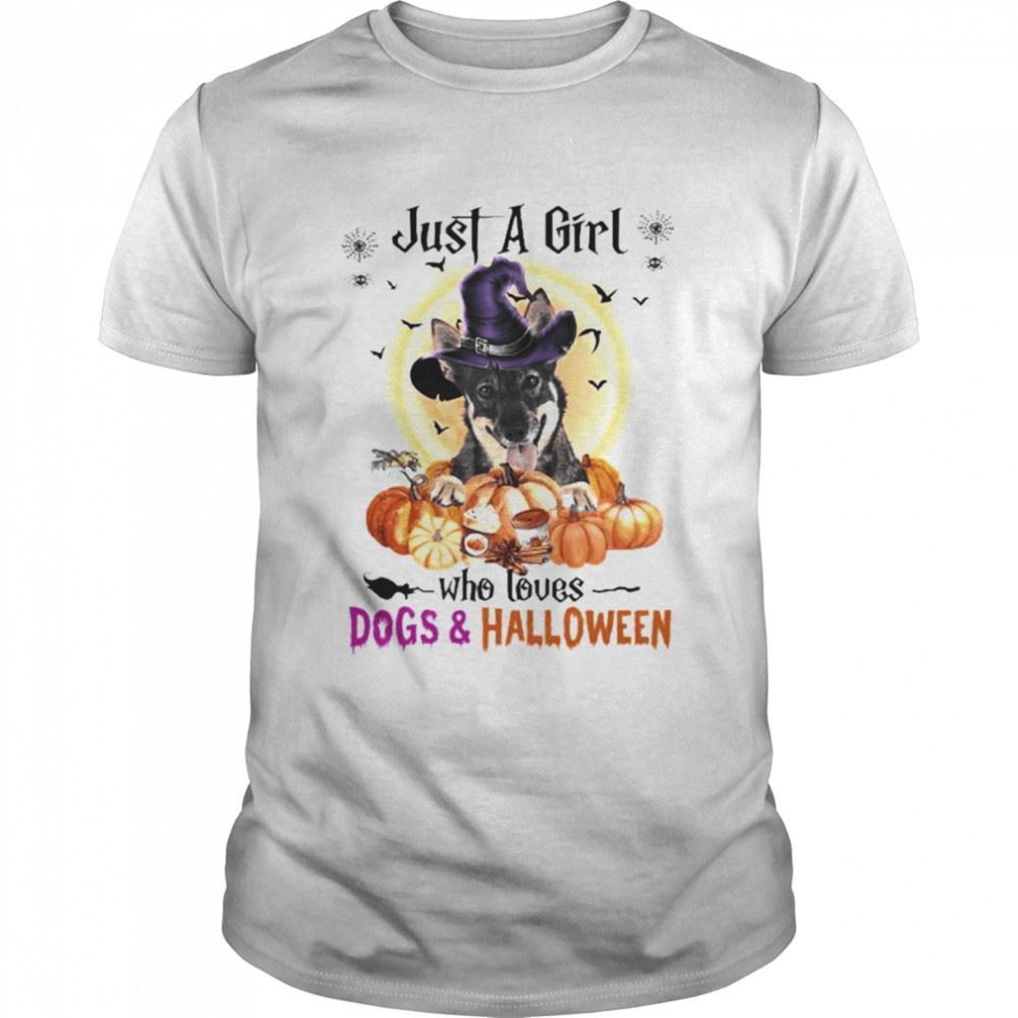 Swedish Vallhund Just A Girl Who Loves Dogs And Halloween Shirt