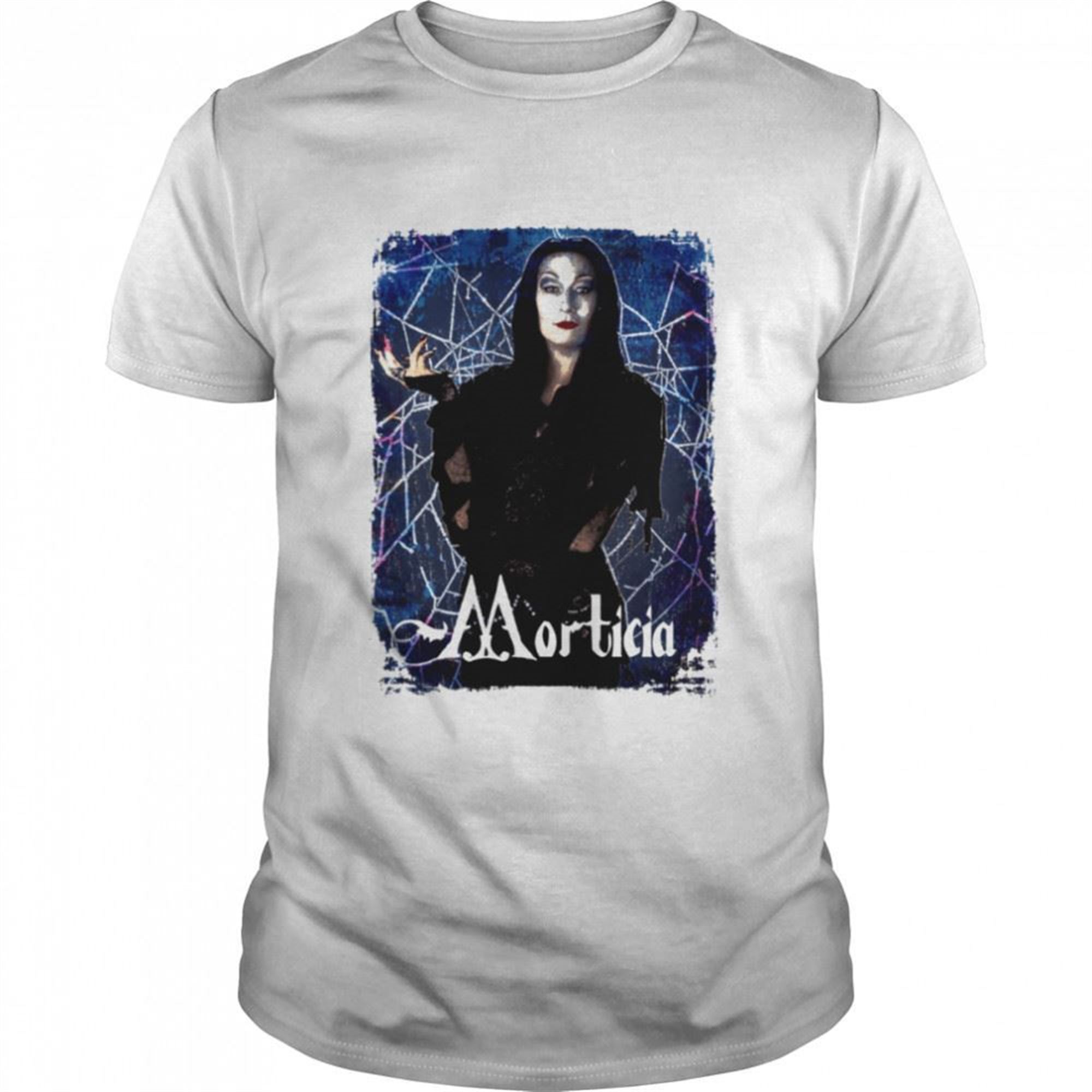 The Addams Family Morticia Addams White Anjelica Huston Grunge 90s Halloween Shirt
