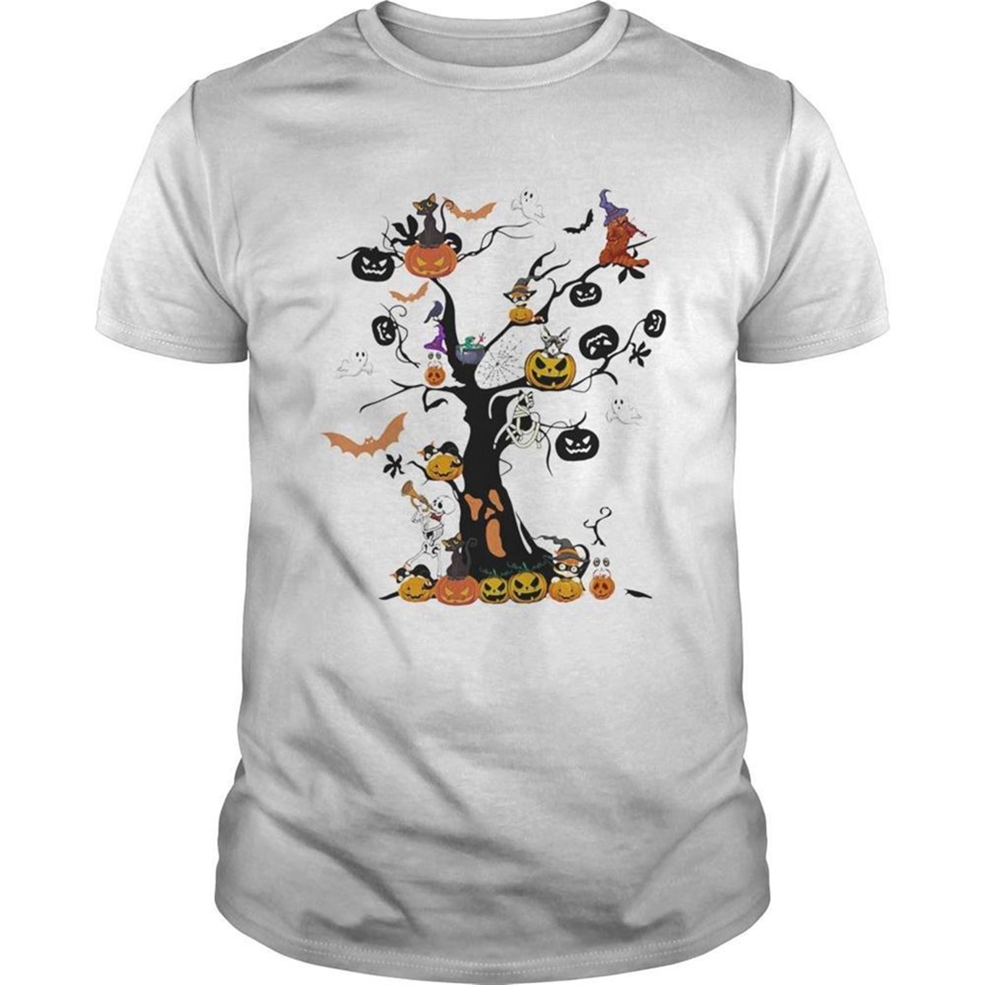 The Halloween Day Pumpkin Skull Ghost Cat Shirt