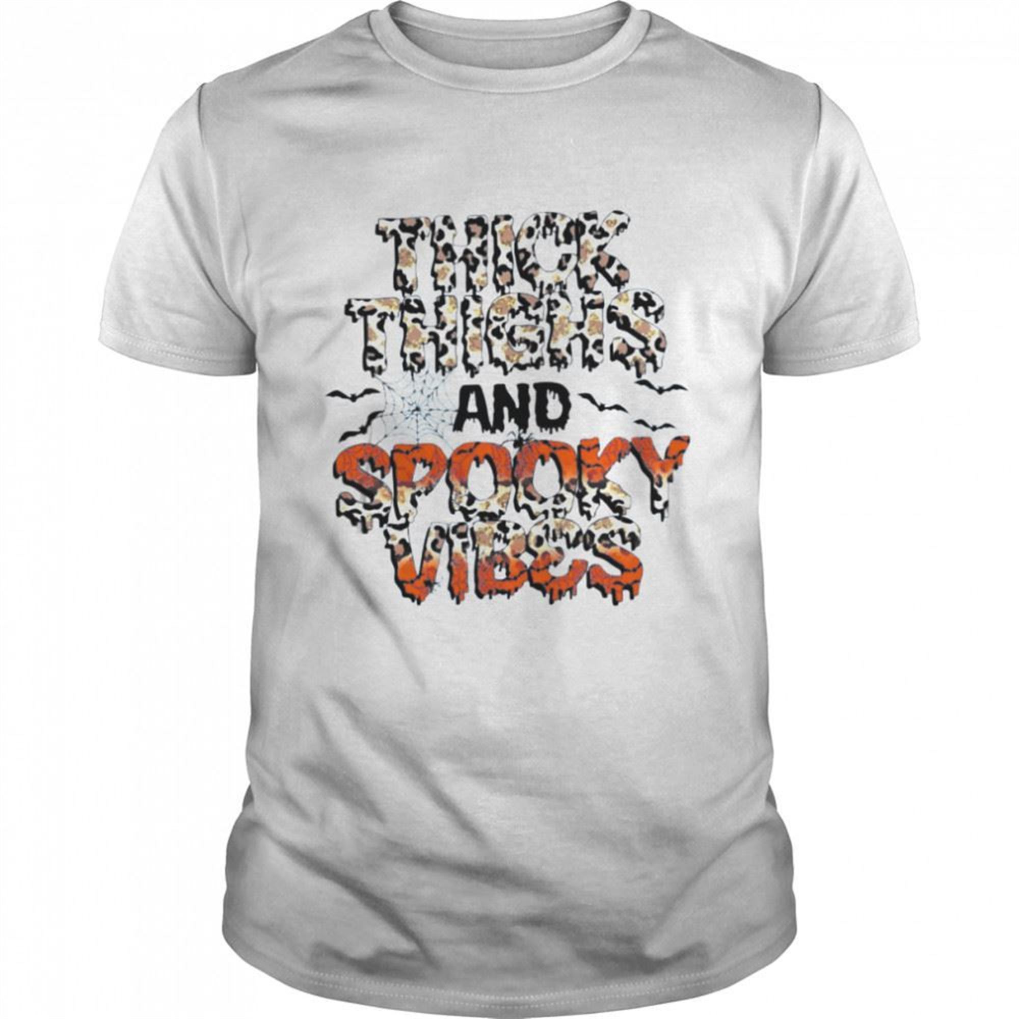 Thick Thighs And Spooky Vibes Halloween Party Spooky Season Shirt