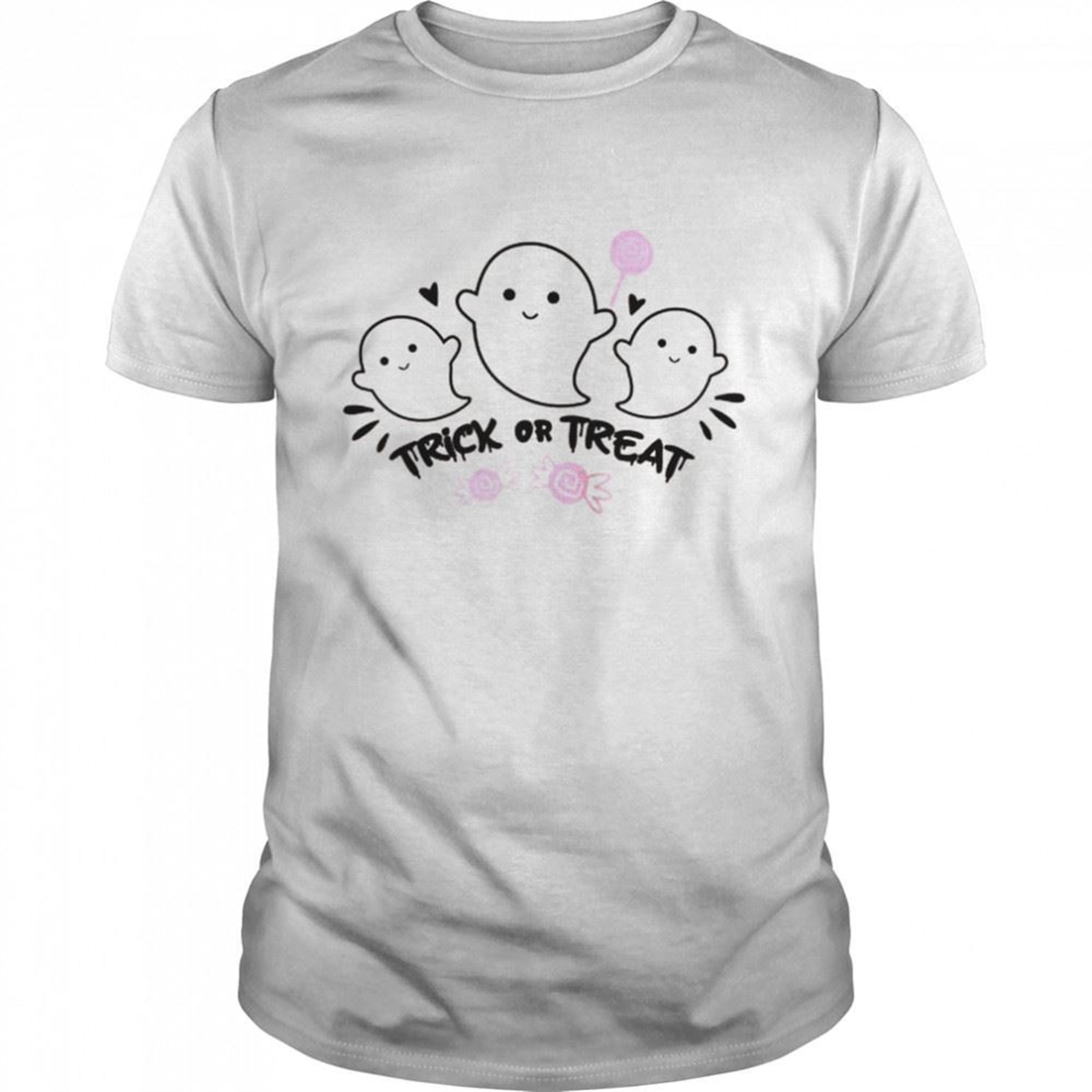 Trick Or Treat Girl Pink Halloween Candy Ghost Squad Shirt