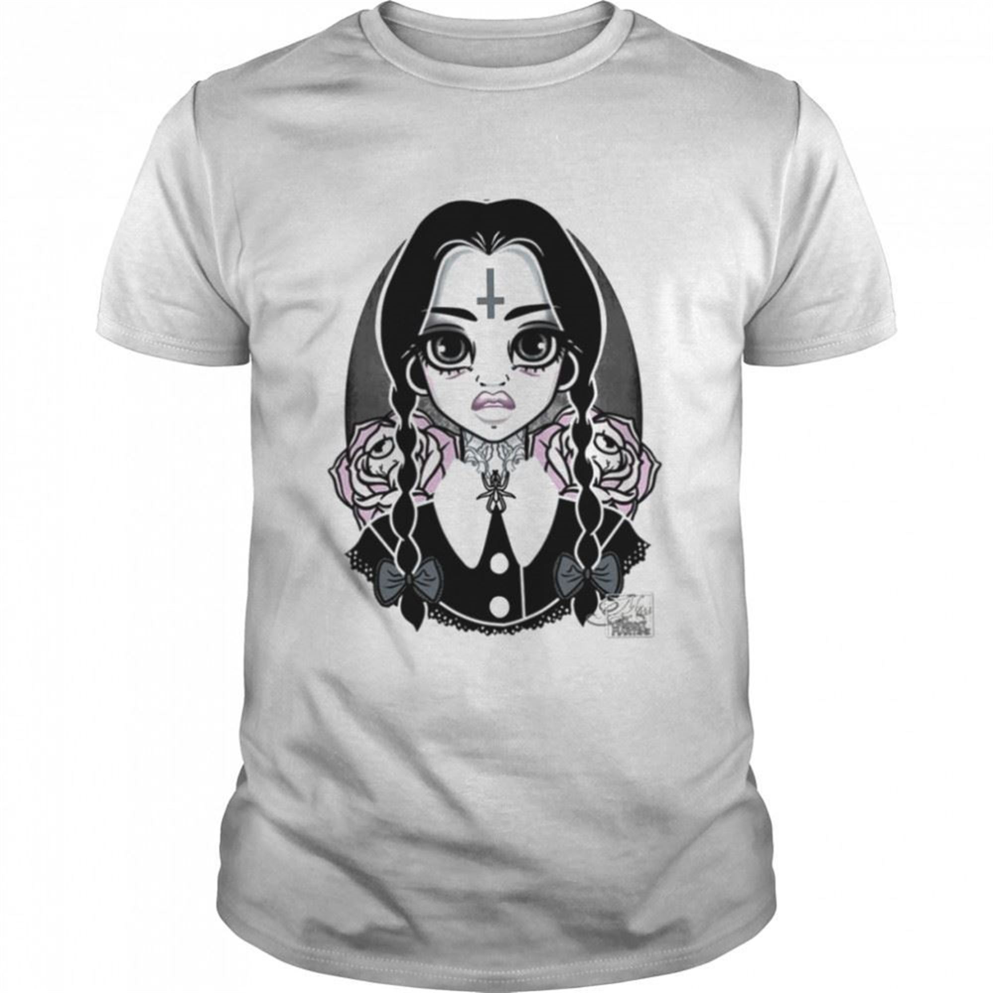 Wednesday With Roses Halloween Spooky Night Shirt