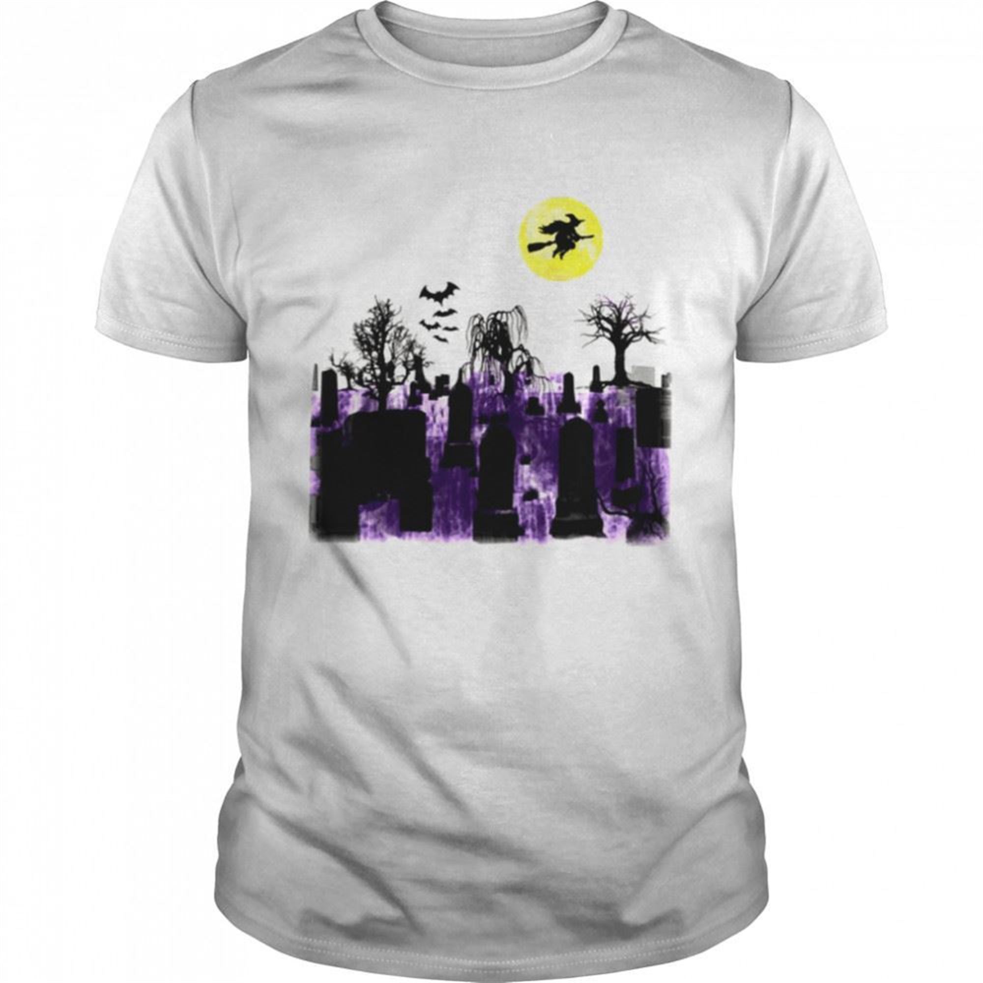 Witches Haunted Cemetery Halloween Shirt