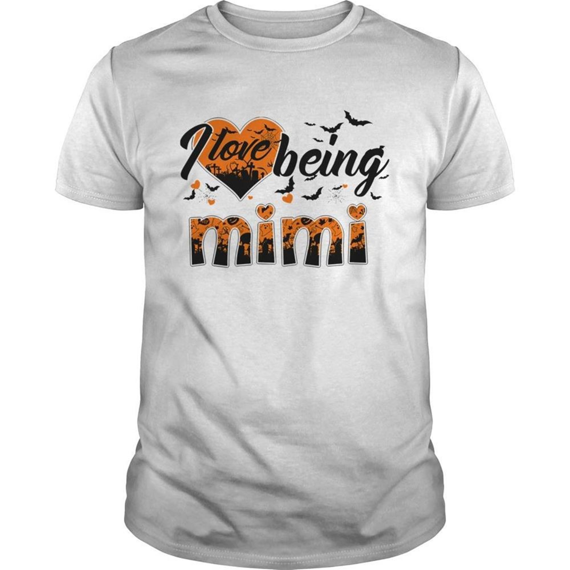 Women Mom Halloween I Love Being Mimi Tshirt