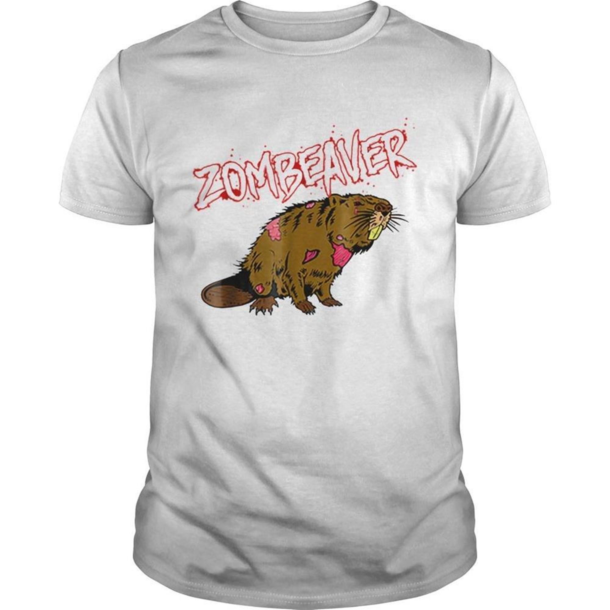 Zombie Animal Zombeaver Wild Life Halloween Tee Shirt