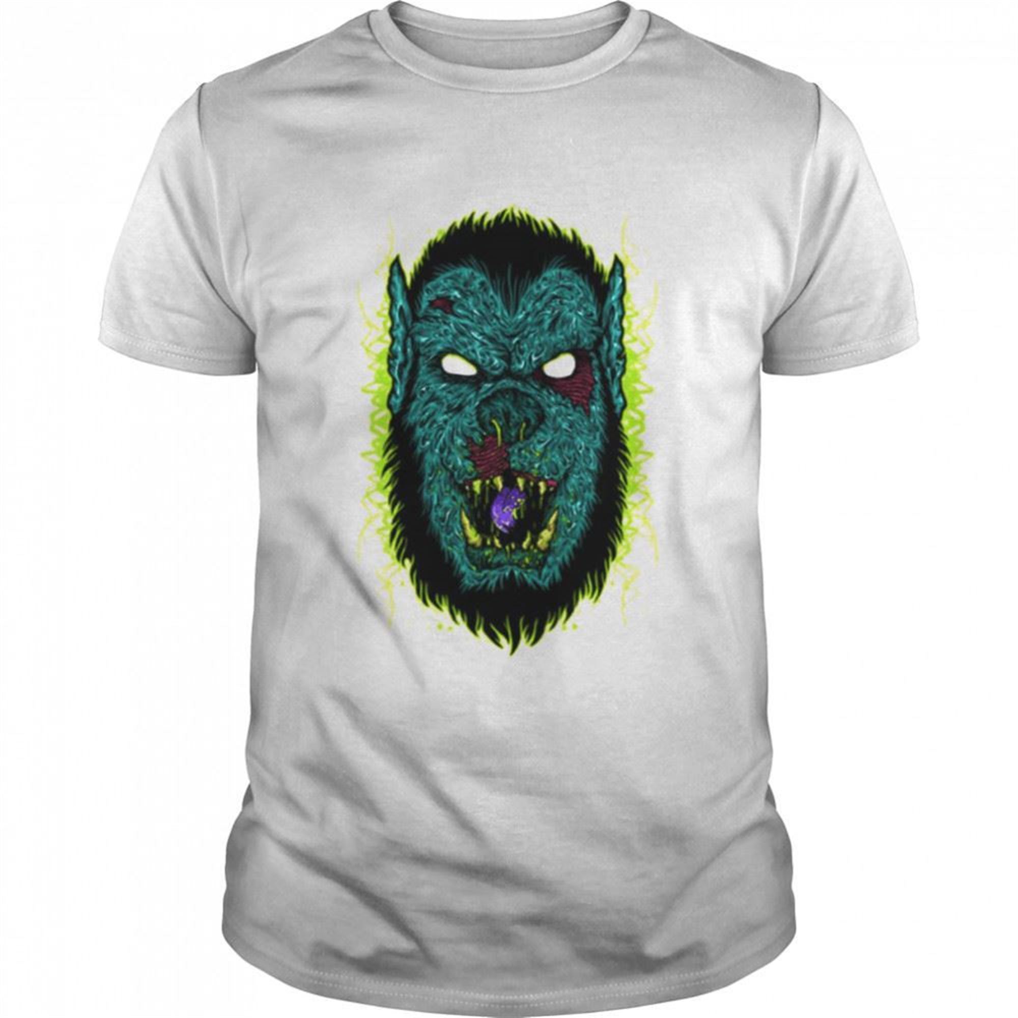 Zombie Werewolf Scary Face Halloween Shirt