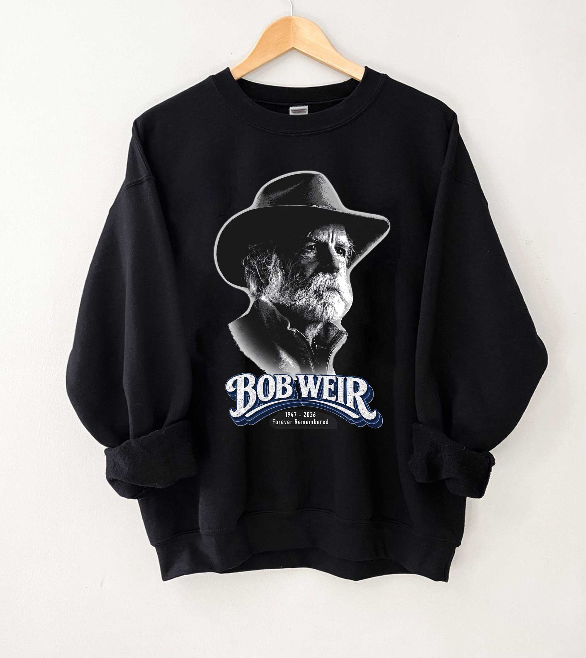 Vintage Bob Weir Sweatshirt, Deadhead Bobby Weir Long Sleeve Shirt, Grateful Dead Inspired Concert Tee, Retro Music Fan Gift